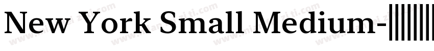New York Small Medium字体转换